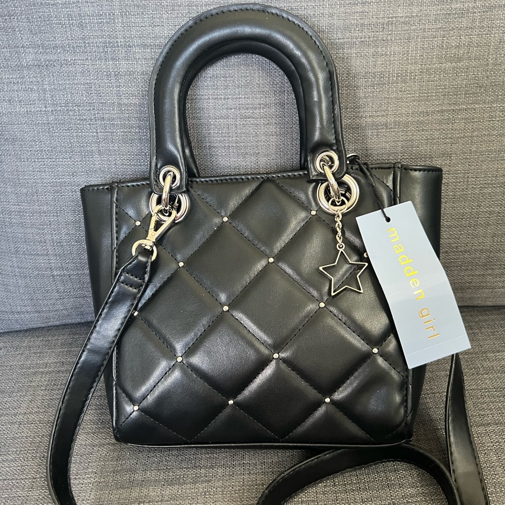 NWT MADDEN GIRL QUILTED CONVERTIBLE CROSSBODY BAG SATCHEL PURSE